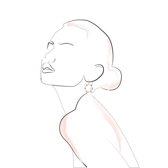 LC Lauren Conrad Rose Gold Floral Earrings - Picture 4 of 4